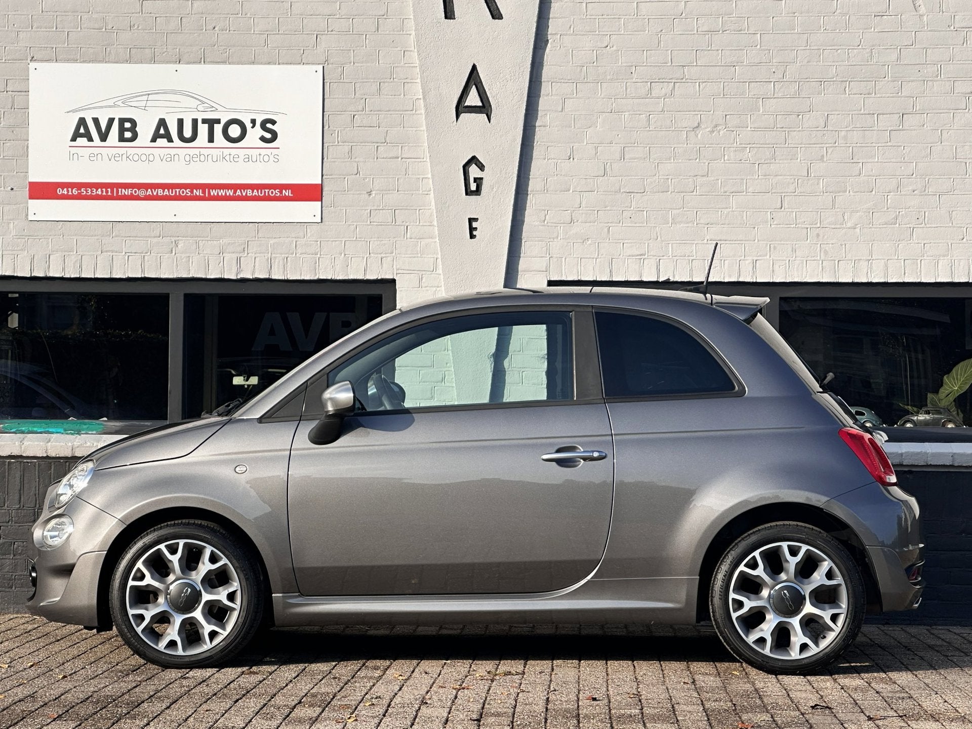 Fiat 500 1.2 Rockstar Carplay Clima Cruise Pano Xenon Leder, Auto's, Voorwielaandrijving, Gebruikt, 4 cilinders, 4 stoelen