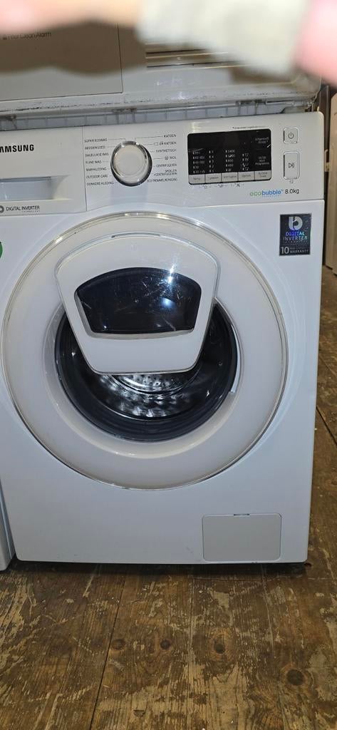 Zgan Samsung Eco bubble 8 kg wasmachine met garantie, Witgoed en Apparatuur, Wasmachines, Ophalen, Zo goed als nieuw, 85 tot 90 cm