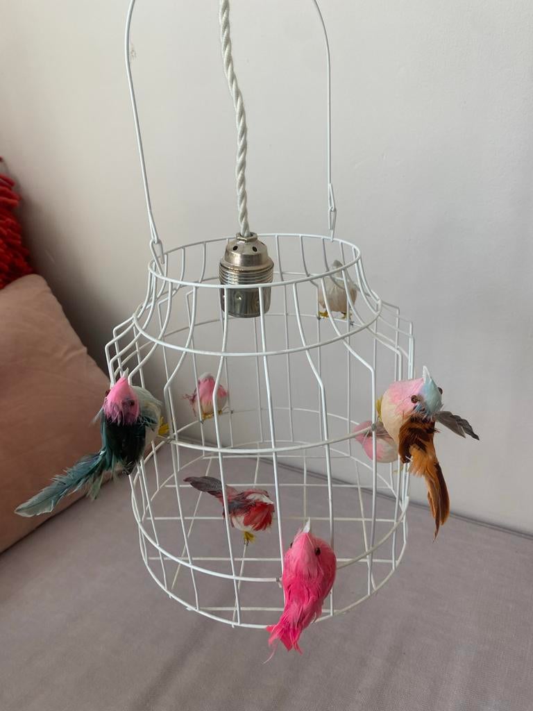 Hanglamp Dutch Dilight met vogeltjes, Ophalen of Verzenden, Zo goed als nieuw, Metaal, Minder dan 50 cm
