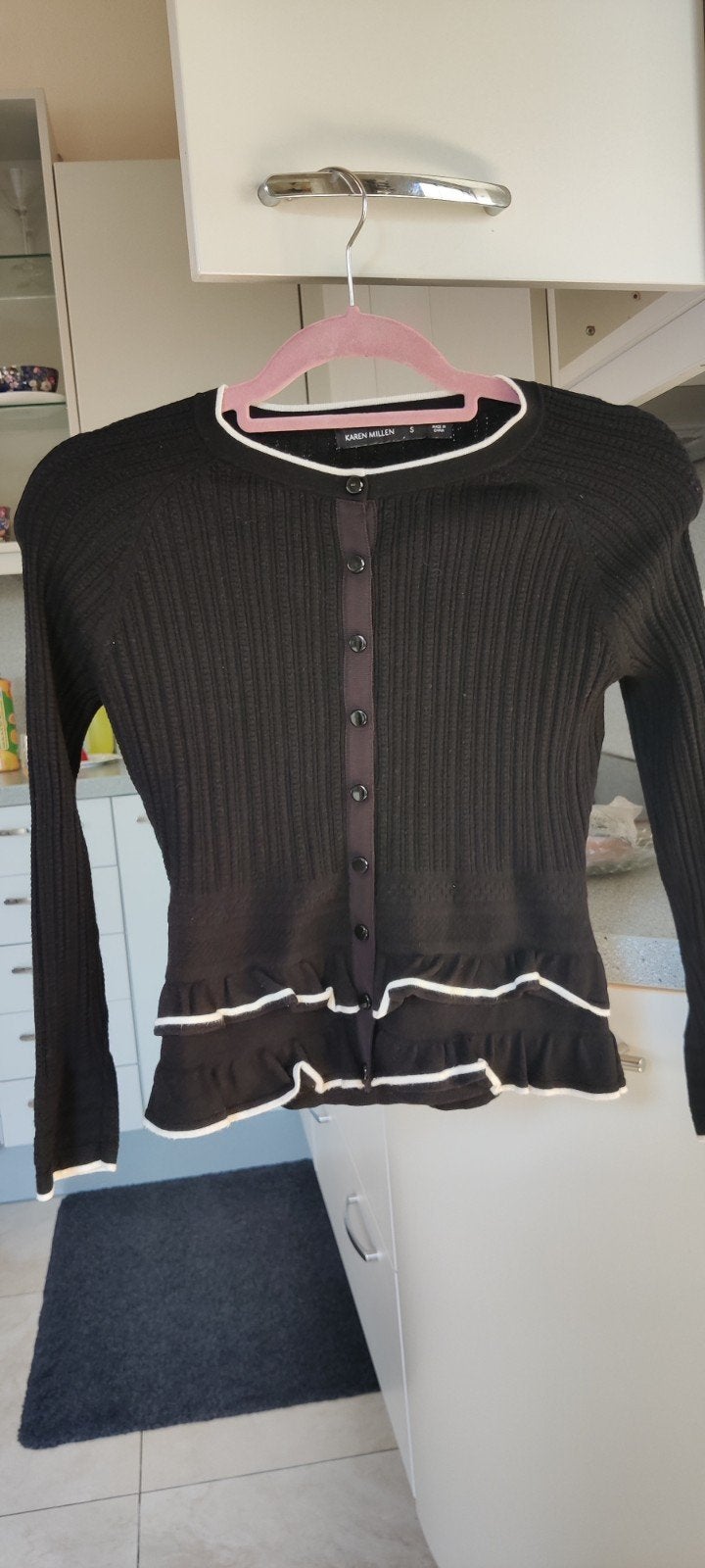 Karen Millen vest maat S als nieuw € €129, Ophalen of Verzenden, Zo goed als nieuw, Maat 38/40 (M), Zwart