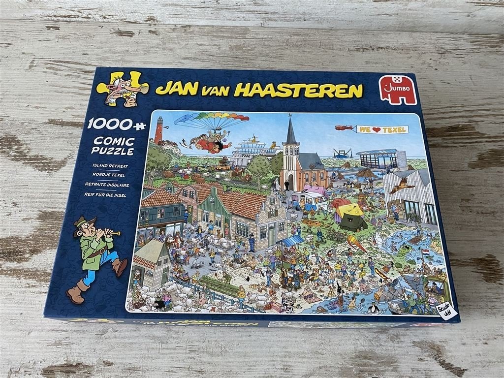 jan van haasteren - rondje texel puzzel [s791], Verzenden, 500 t/m 1500 stukjes, Zo goed als nieuw