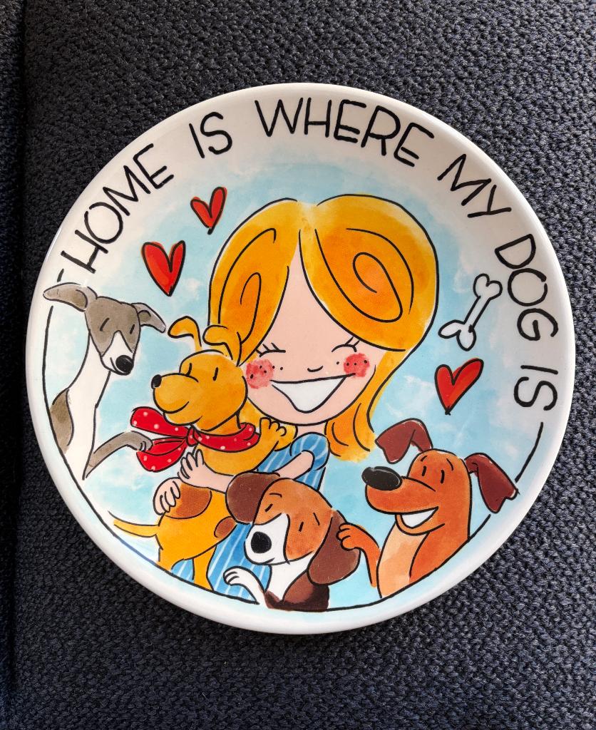 Blond Amsterdam LE bord/bordje Home is where my dog is, Blond Amsterdam, Nieuw, Ophalen of Verzenden, Bord(en)