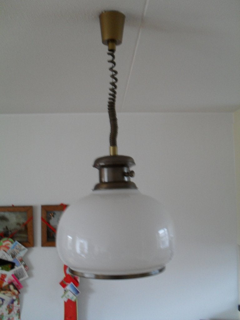 hanglamp, Ophalen, Zo goed als nieuw, Glas, 75 cm of meer