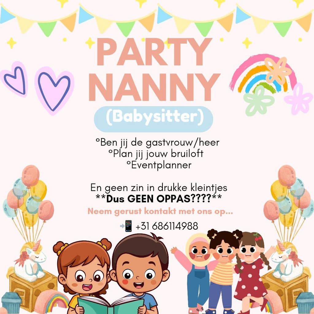 Party Nanny / Babysitter/ oppas/ verzorging, Ophalen of Verzenden, Nieuw, Taal en Lezen, Met licht