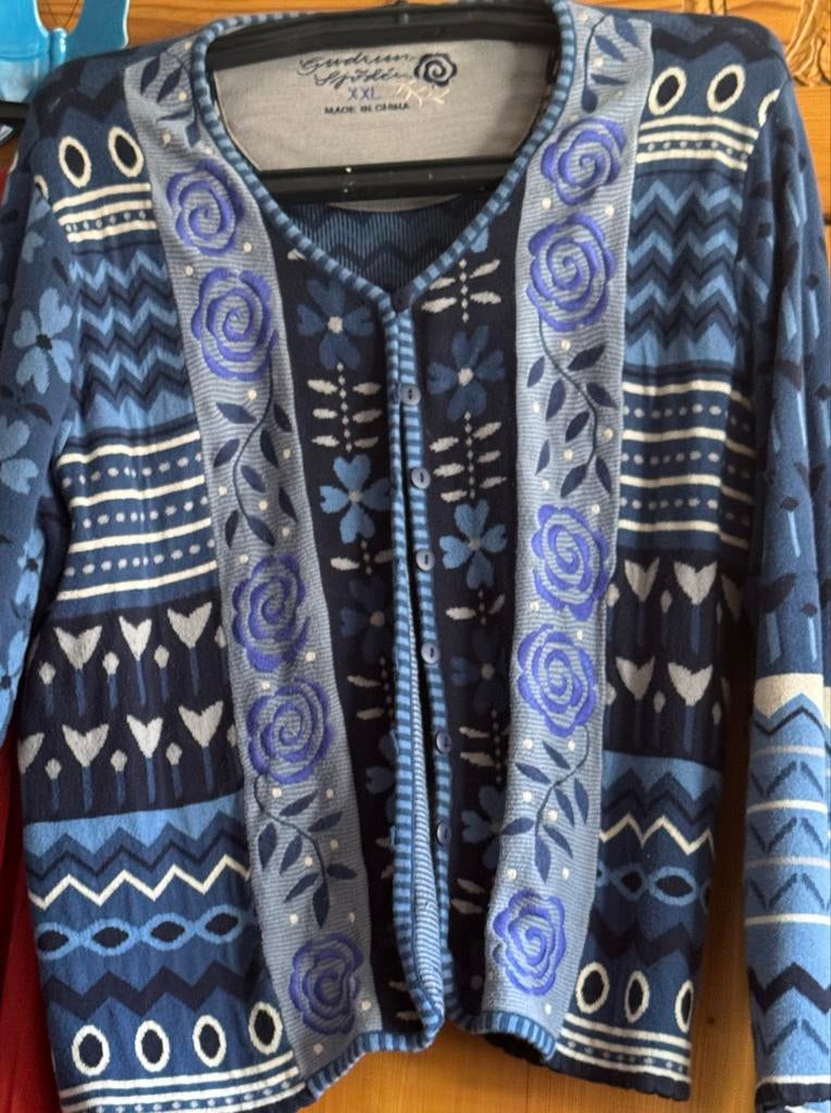 Gudrun Sjöden geborduurd katoenen vest - Nieuw, Kleding | Dames, Ophalen of Verzenden, Zo goed als nieuw, Maat 46/48 (XL) of groter