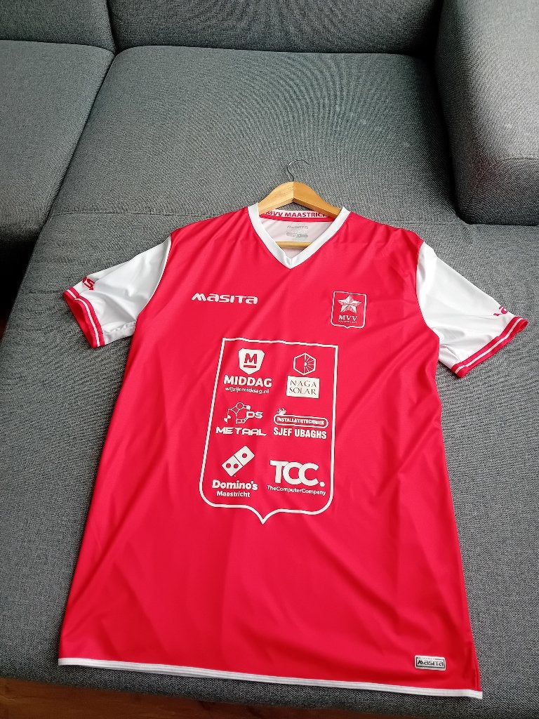 MVV Maastricht Thuisshirt 2020-2021 XL, Sport en Fitness, Voetbal, Maat XL, Verzenden, Zo goed als nieuw, Shirt
