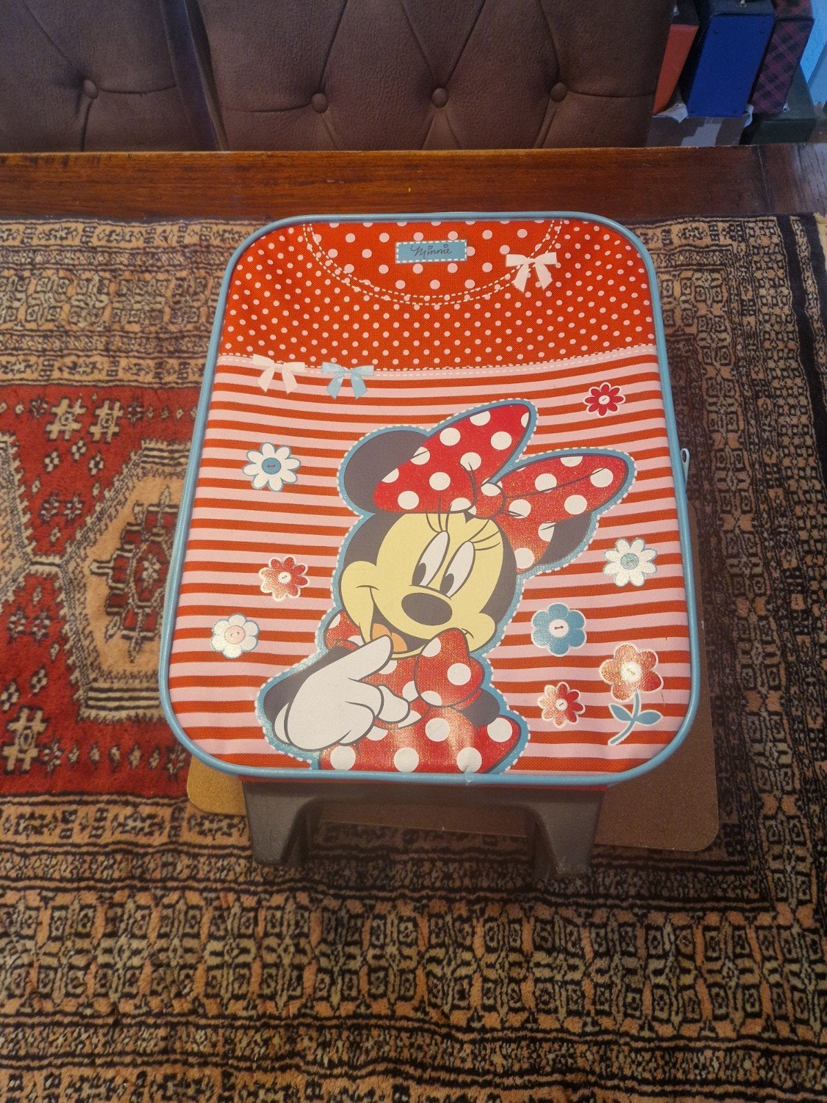 Mooie Minnie Mouse kinderkoffer en is zo goed als nieuw, Wieltjes, Hard kunststof, Minder dan 50 cm, Ophalen of Verzenden