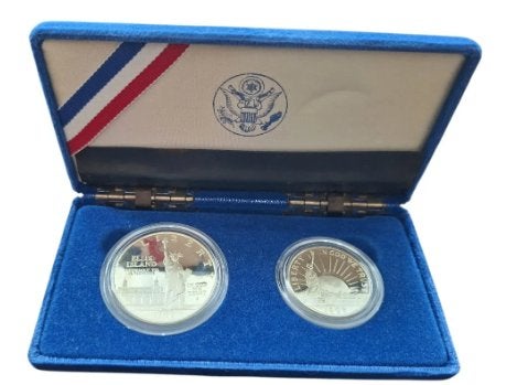 Verenigde Staten set Liberty 1986 100 jaar vrijheidsbeeld, Postzegels en Munten, Munten | Amerika, Ophalen of Verzenden, Noord-Amerika