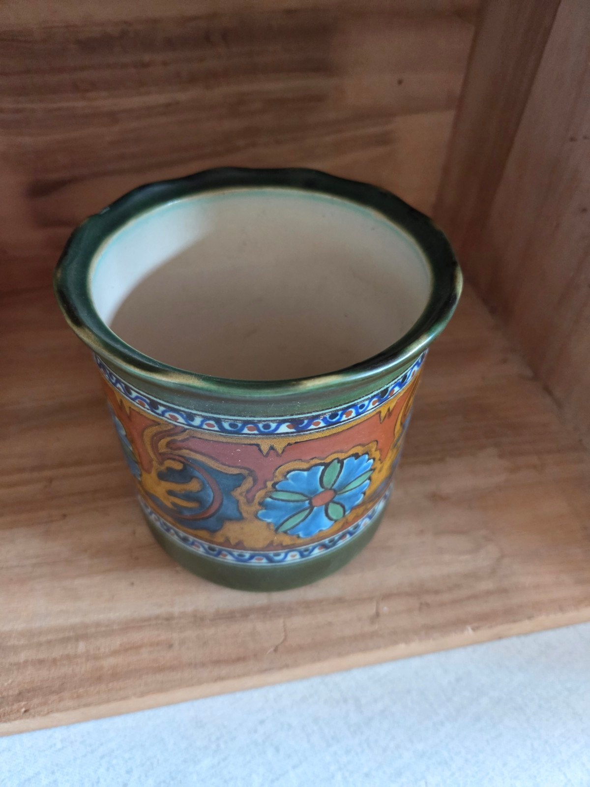 Unieke Art Nouveau bloempot van Plateelbakkerij Anjer, Ophalen of Verzenden