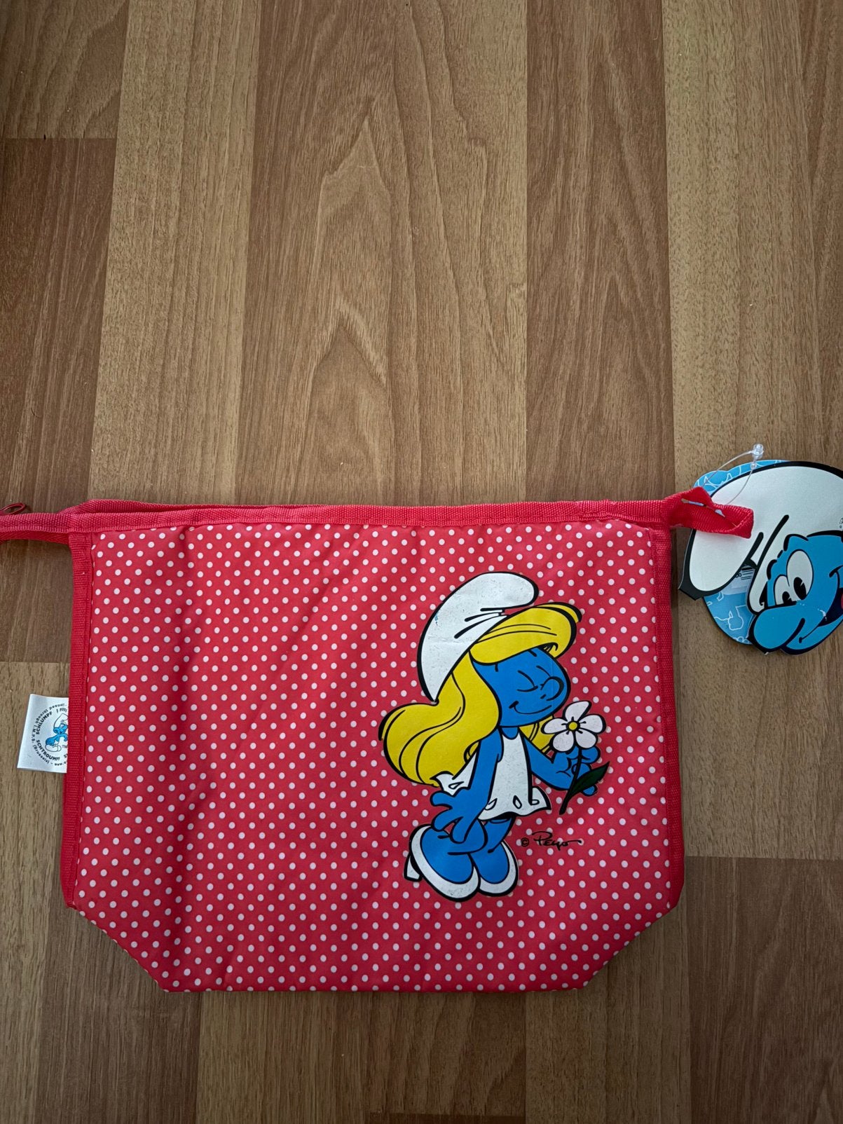 Rode toilettas met afbeelding van Smurfin, Sieraden, Tassen en Uiterlijk, Toilettassen, Ophalen of Verzenden, Nieuw, Meerkleurig