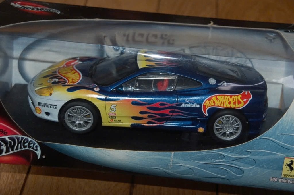 1:18 FERRARI 360 CHALLENGE HOTWHEELS livery in box WRH, Verzenden, Zo goed als nieuw, Auto, Hot Wheels