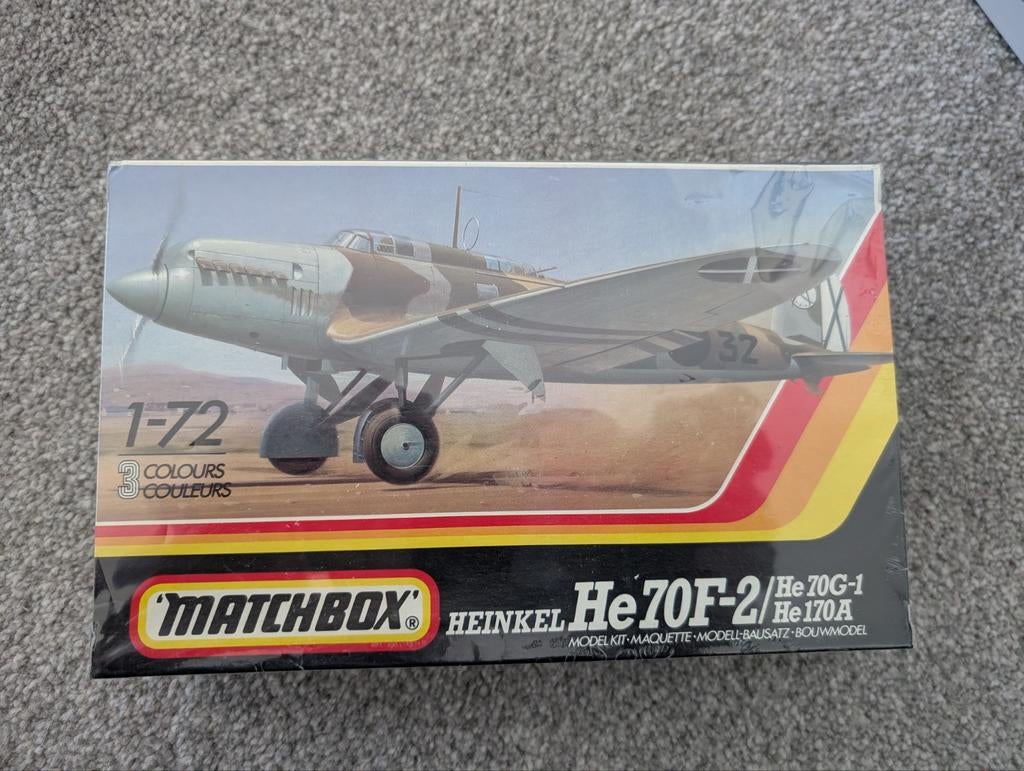 1/72 Matchbox Heinkel 70f gesealed, Overige merken, 1:72 tot 1:144, Nieuw, Ophalen of Verzenden