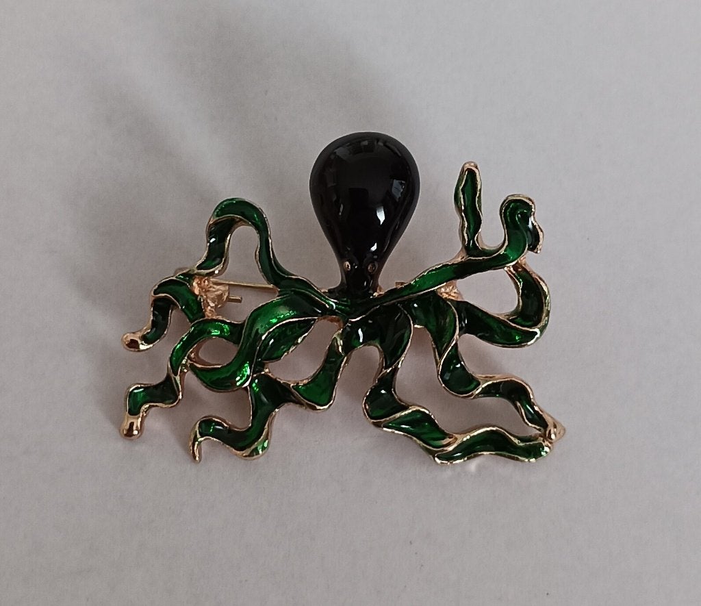 Octopus broche, Overige materialen, 4 tot 7 cm, Overige kleuren, Nieuw