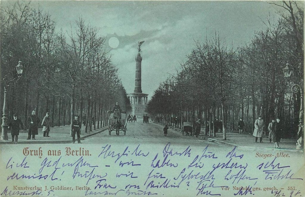 379-153-027 Berlin Sieges Allee, Verzamelen, Ophalen of Verzenden, Voor 1920, Duitsland