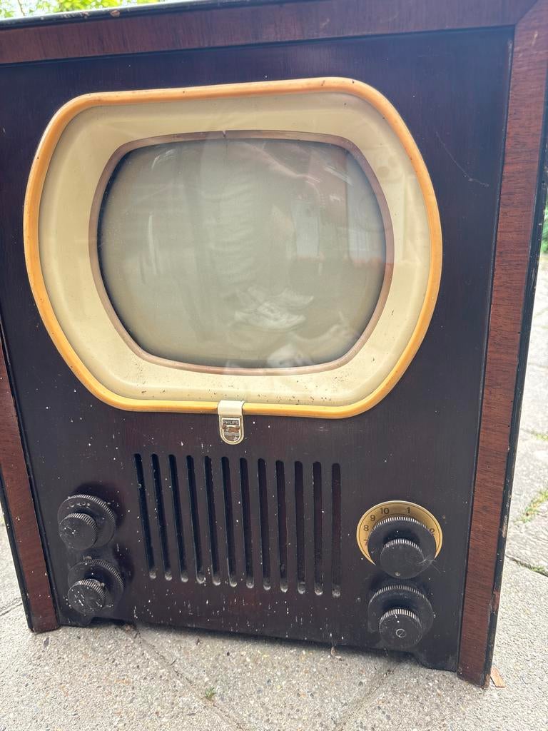 Vintage Philips TV uit de jaren '50 - Decoratief object, Antiek en Kunst, Ophalen of Verzenden