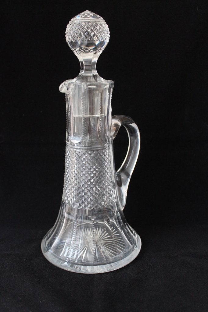 Antiek Art Deco Frankrijk glazen karaf 1920-1930, Ophalen of Verzenden
