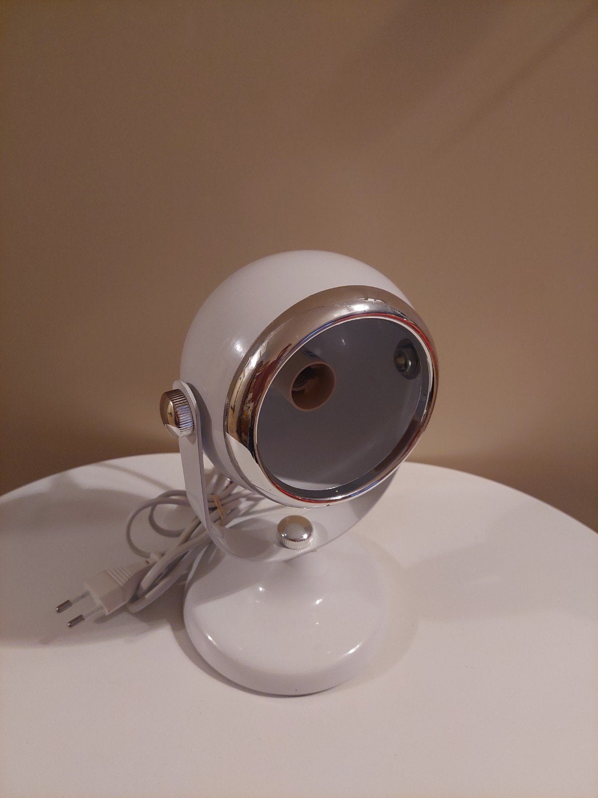 vintage space age lampje wit, Wit, Ophalen of Verzenden, Vintage