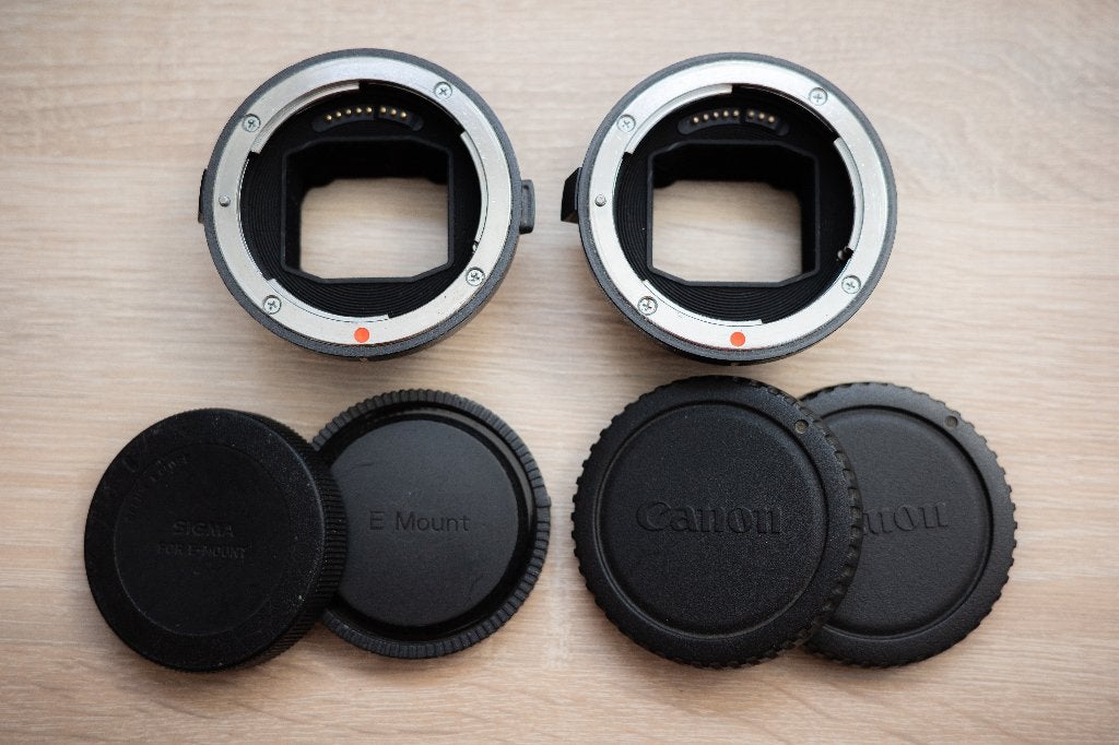 2x Sigma MC-11 Adapter Sony E to Canon EF, Audio, Tv en Foto, Autofocus, Gebruikt, Sigma, Ophalen of Verzenden