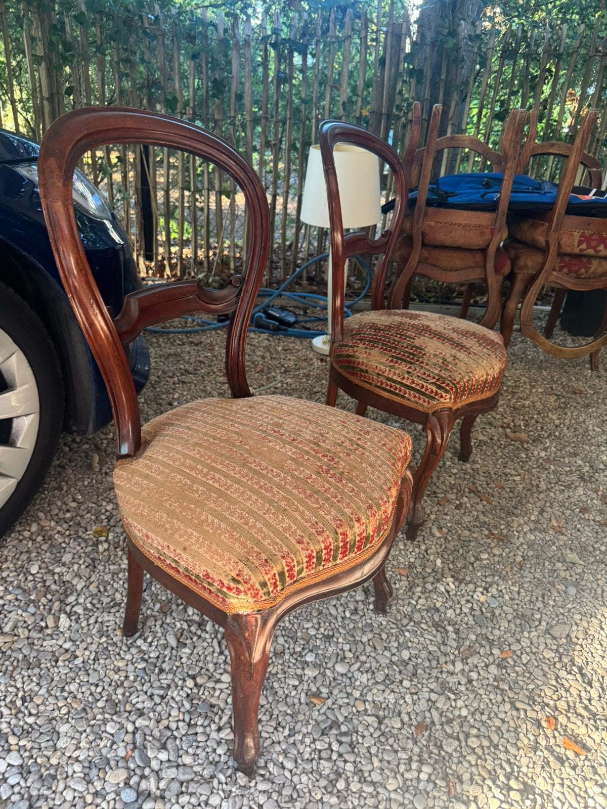 2 biedermeier stoeltjes, Ophalen