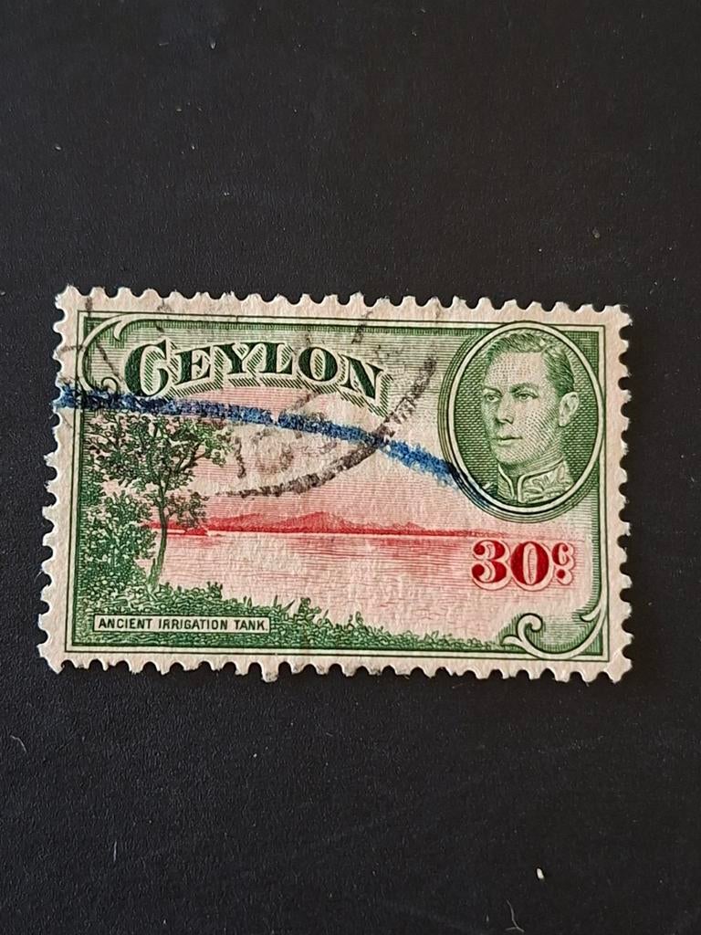 Ceylon Mi 238-X  (wm staand), Verzenden, Gestempeld, Zuid-Azië