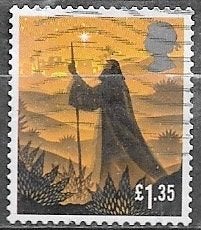 GB £ 1,35 Kerstzegel - Herder - 2019, Postzegels en Munten, Postzegels | Europa | UK, Verzenden, Gestempeld