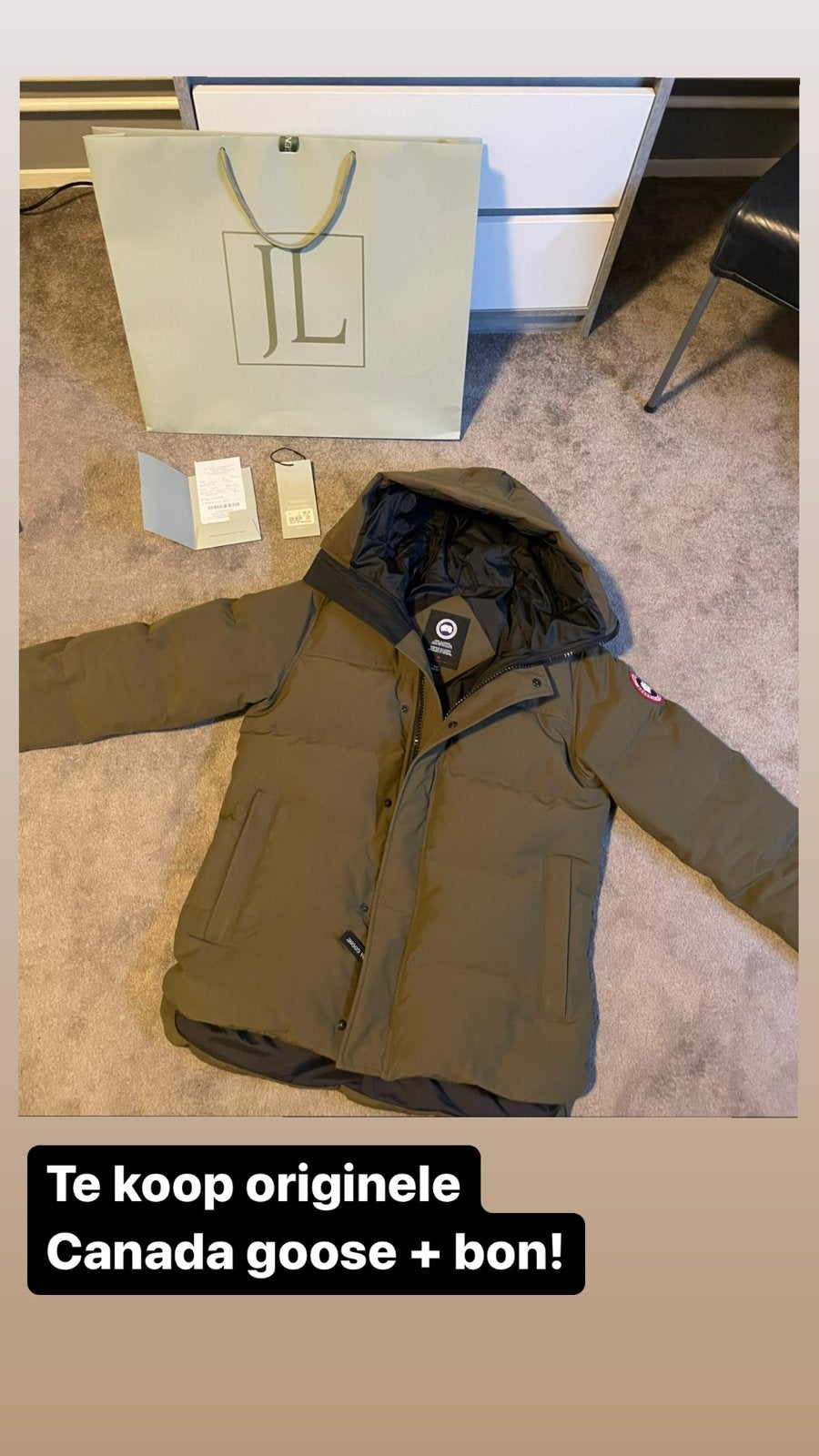 Originele Canada Goose MacMillan Parka - Zo goed als nieuw, Ophalen of Verzenden, Gedragen, Maat 48/50 (M), Groen