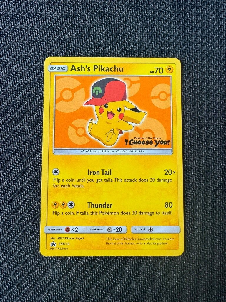 Ash’s Pikachu sm110 - Promo, Hobby en Vrije tijd, Verzamelkaartspellen | Pokémon, Ophalen of Verzenden, Nieuw, Losse kaart