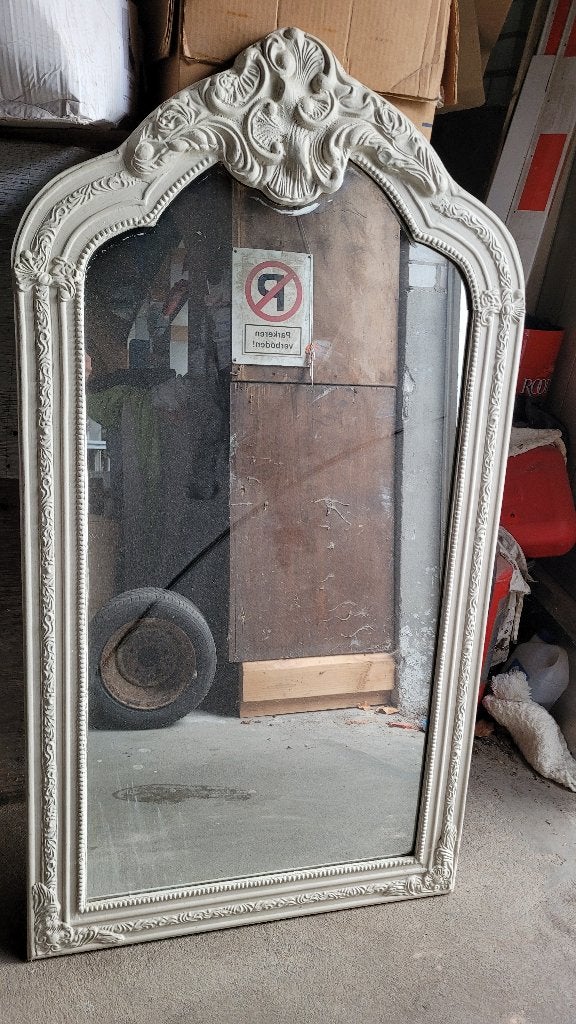 Spiegel brocante, Ophalen, Gebruikt, 100 tot 150 cm, Rechthoekig