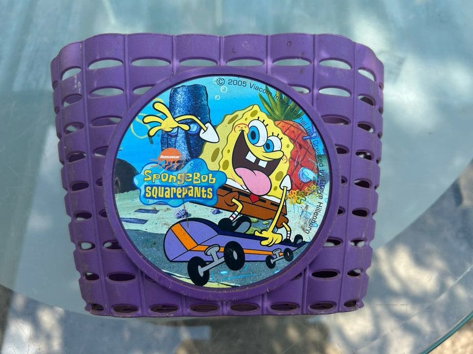 Spongebob Squarepants Fietsmandje - Paars, Ophalen of Verzenden, Gebruikt
