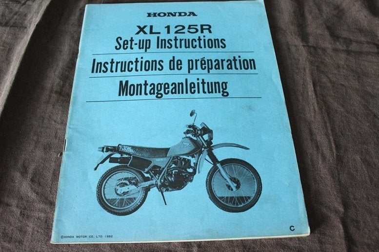 Honda XL125R 1982 motorcycle set up manual XL125 R, Ophalen of Verzenden, Honda