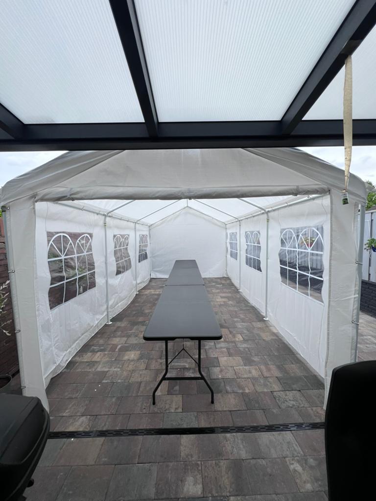 Ruime Partytent met Ramen 6x3- Ideaal voor Feesten, Tuin en Terras, Partytenten, Ophalen, Gebruikt, Partytent, 2 meter of meer