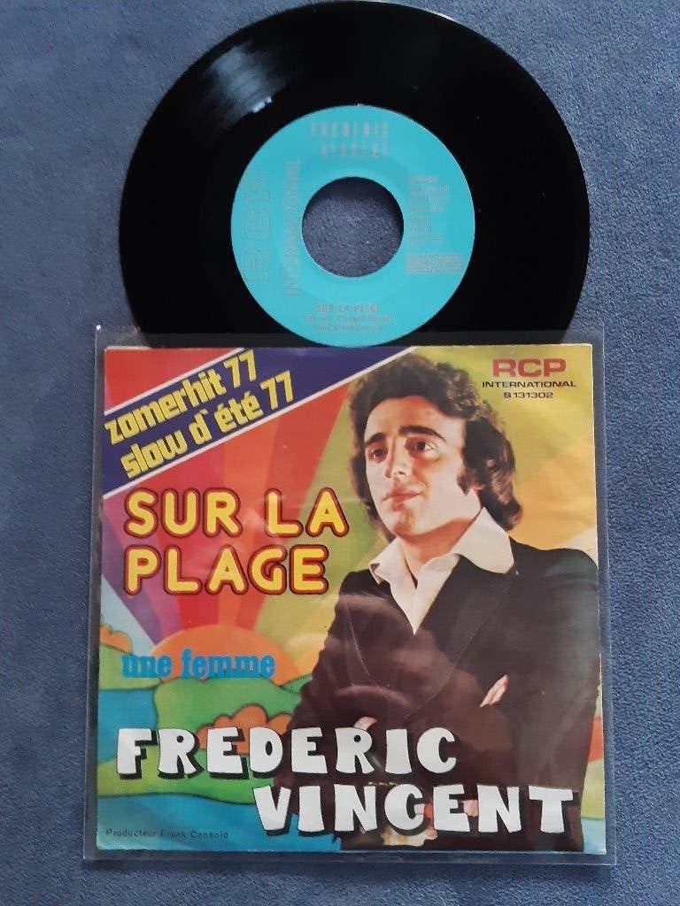 Frederic Vincent – Sur La Plage VG/VG+ Zeldzaam, Ophalen of Verzenden, Gebruikt, 7 inch, Pop