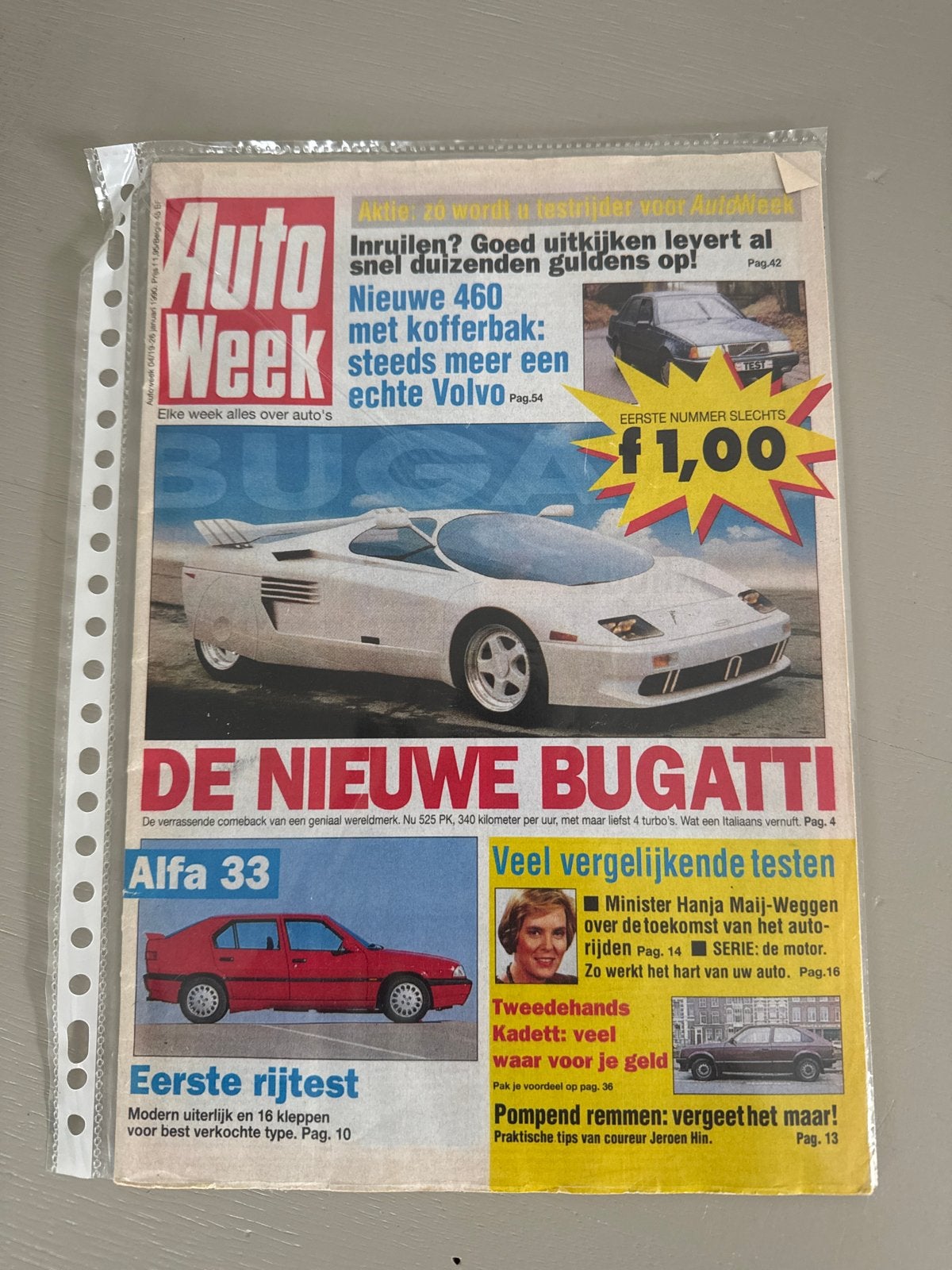 AutoWeek Magazine - De Nieuwe Bugatti, Alfa 33, Volvo 460, Boeken, Ophalen of Verzenden, Gelezen, Overige typen