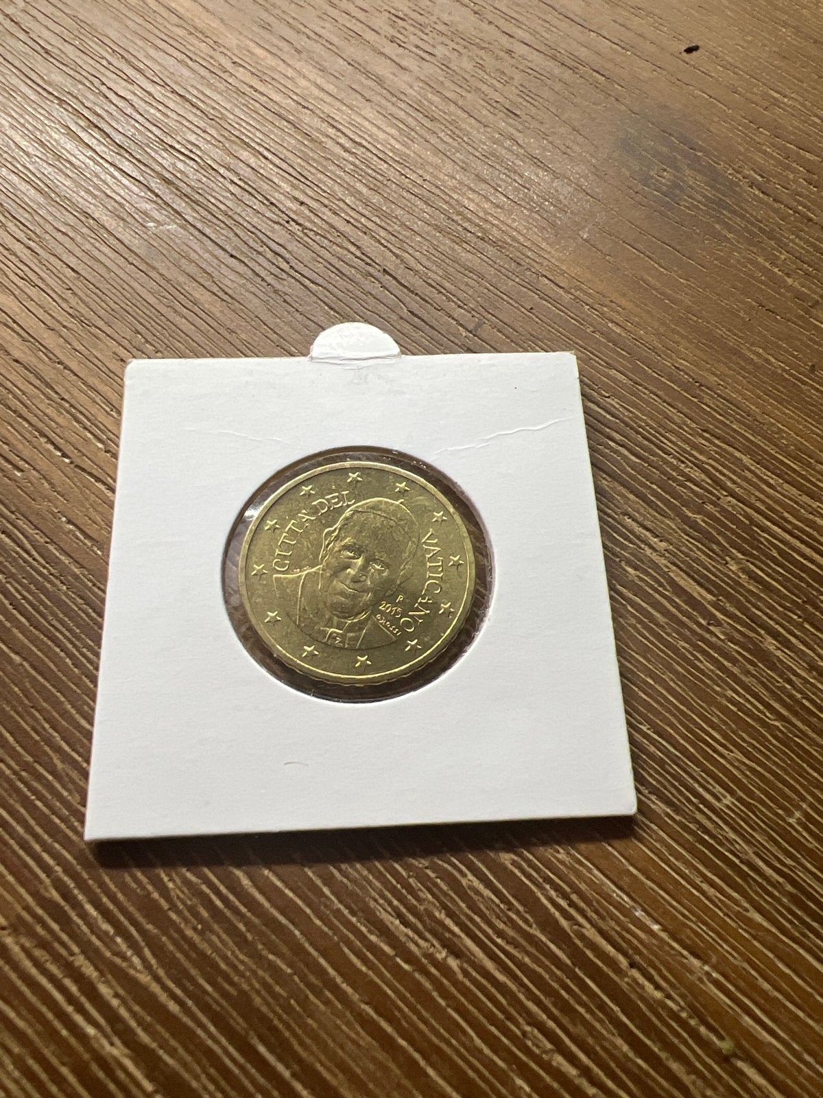 50 eurocent munt 2015 Paus Franciscus I ( rome mnteken ), Ophalen of Verzenden, Vaticaanstad, 50 cent, Losse munt