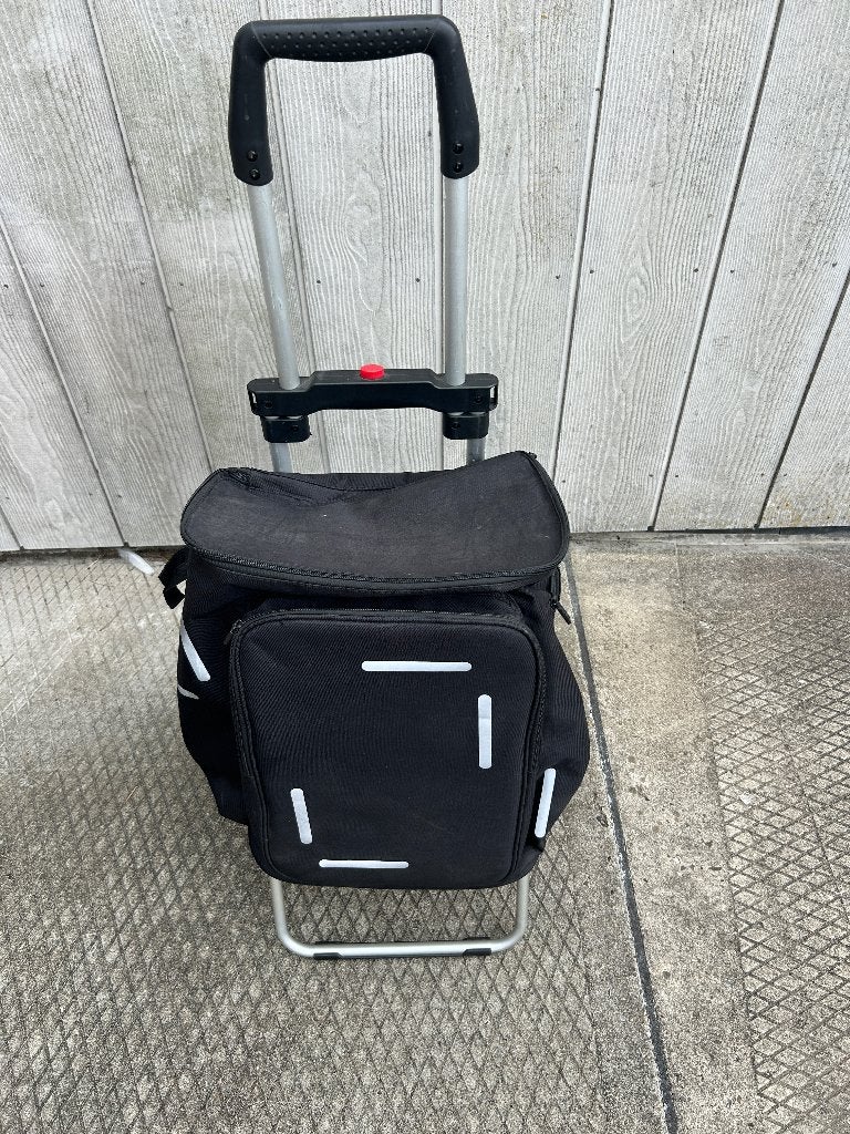 Boodschappentrolley, Ophalen, 40 tot 60 cm, Gebruikt, Zwart