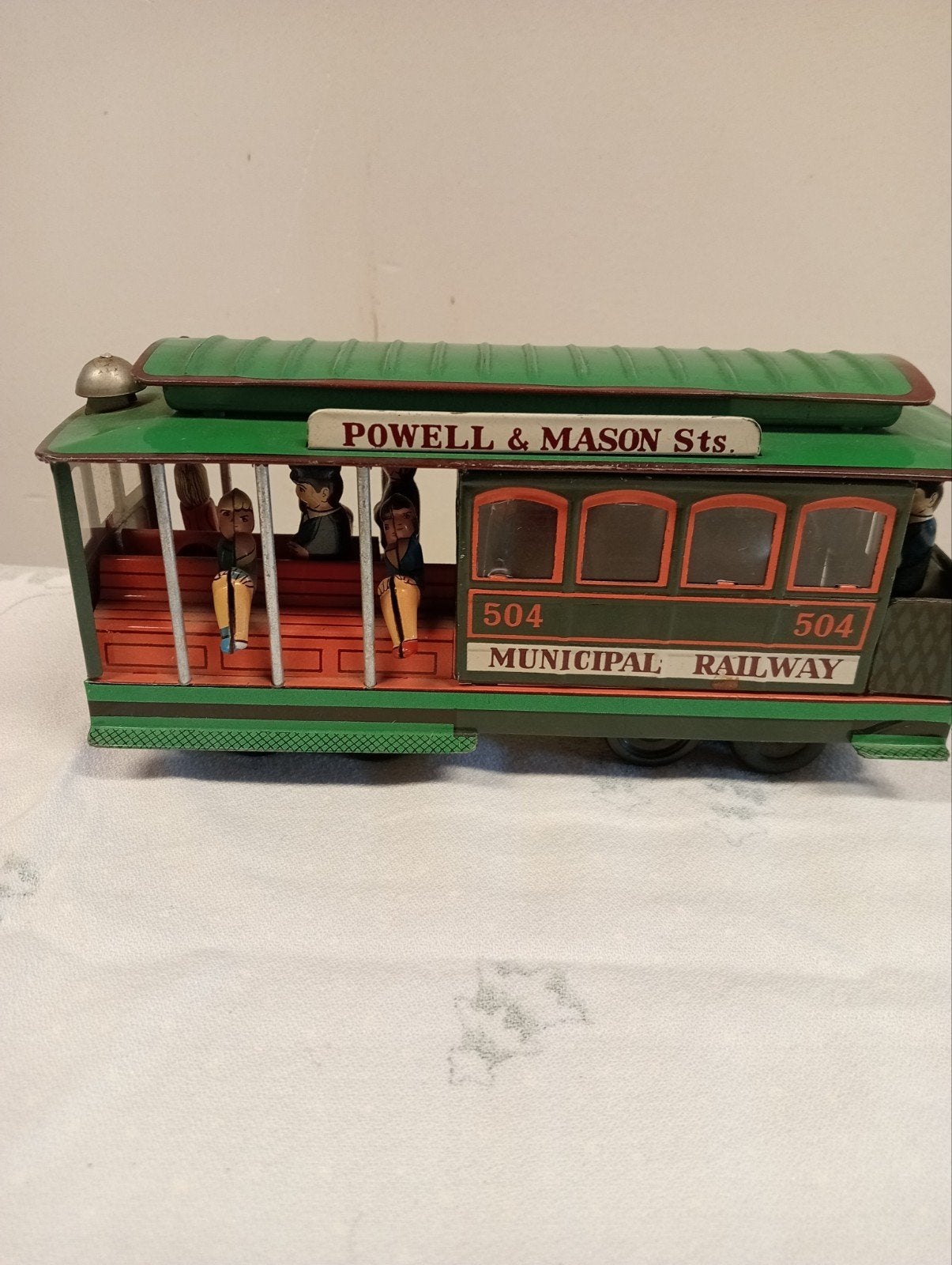 Vintage Blikken Tram Speelgoed - Municipal Railway 504, Gebruikt, Schaalmodel, Tram, Onbekend