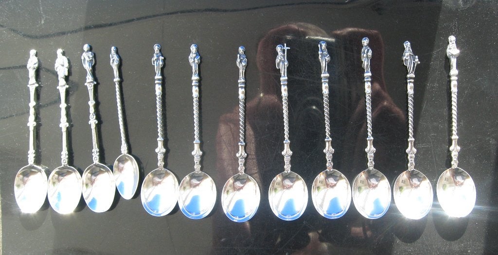 Zilveren Apostel lepeltjes, Antiek en Kunst, Verzenden, Zilver
