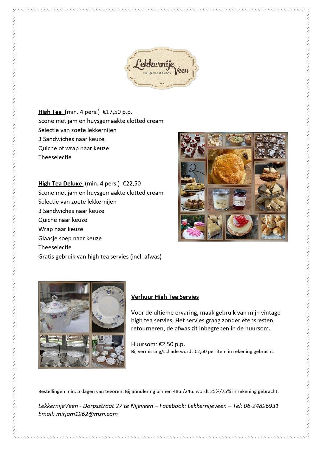 High Tea en High Tea Servies, Ophalen, Porselein, Overige stijlen