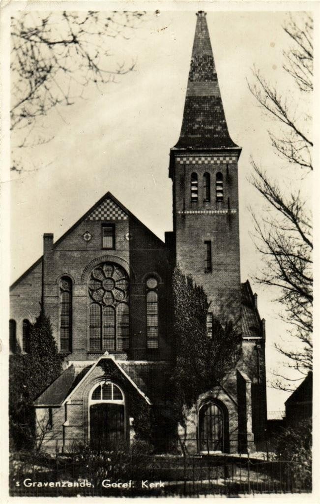 s Gravenzande, Geref. Kerk - 1951 gelopen, Ophalen of Verzenden, 1940 tot 1960, Gelopen, Zuid-Holland
