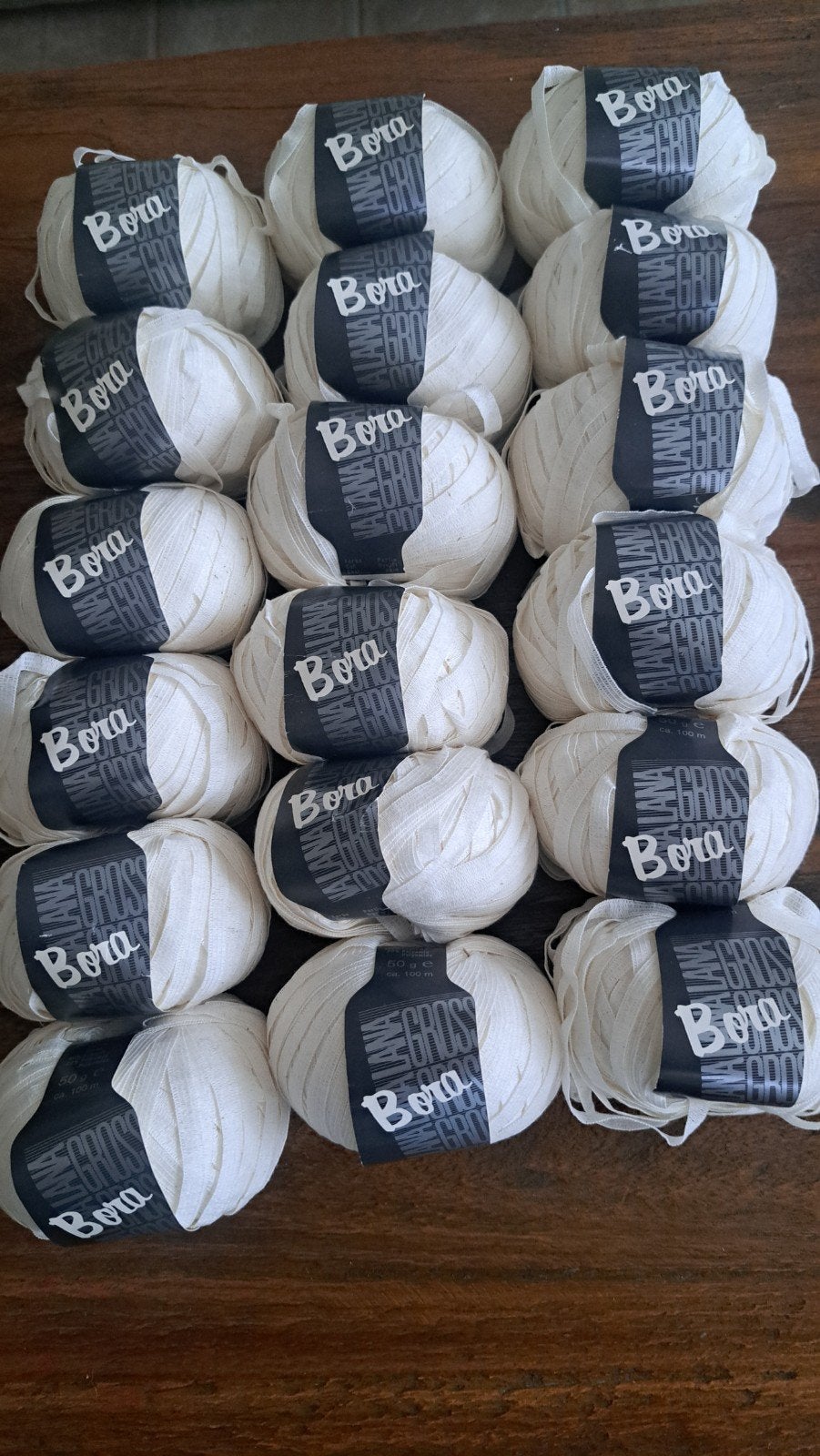 Partij Lana Grossa Bora garen - 18 bollen, Ophalen of Verzenden, Zo goed als nieuw, Breien of Haken, Wol of Garen