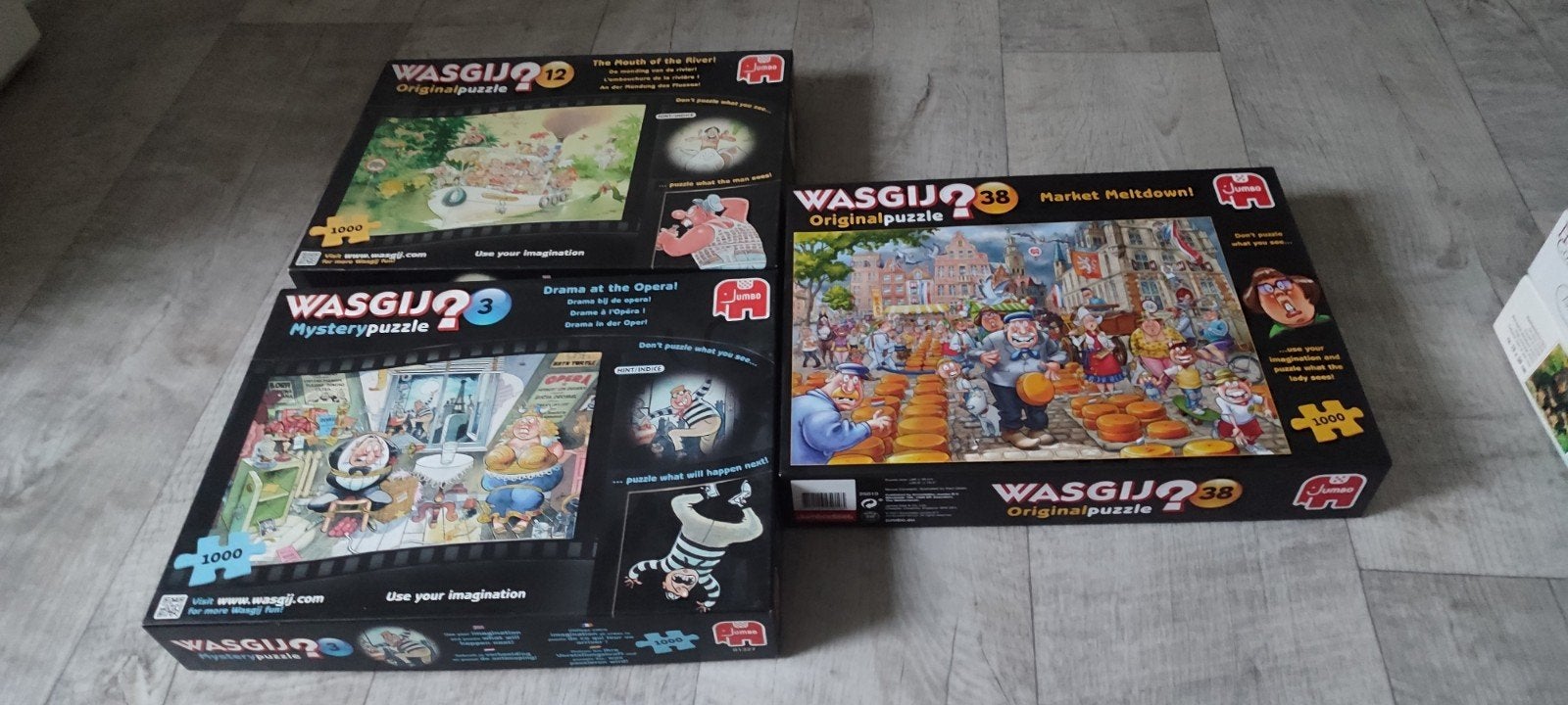 3 Wasgij Puzzels - 1000 stukjes - Zo goed als nieuw, Ophalen of Verzenden, 500 t/m 1500 stukjes, Zo goed als nieuw, Legpuzzel