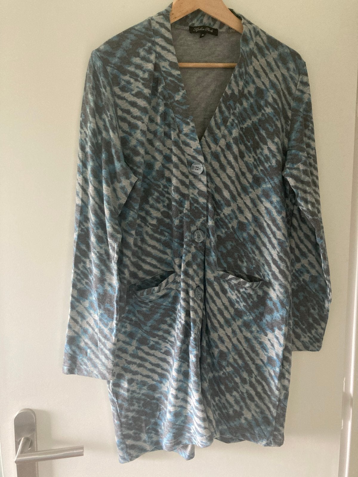 Sophia Perla vest met print, maat XL, Ophalen of Verzenden, Zo goed als nieuw, Maat 46/48 (XL) of groter, Blauw