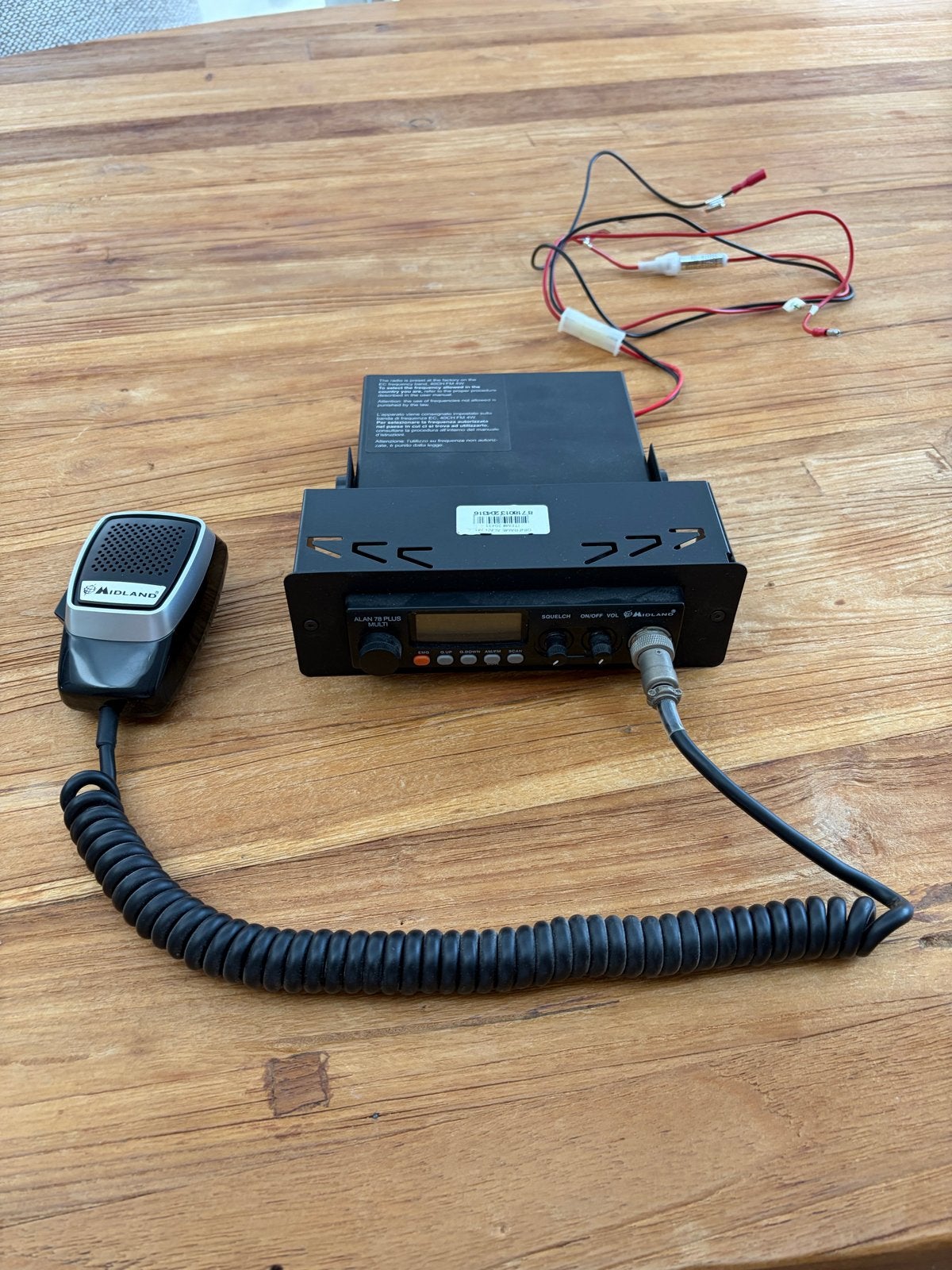 Midland Alan 78 Plus Multi CB Radio met microfoon, Ophalen of Verzenden, Gebruikt, 5 tot 15 km, Portofoon of Walkie-talkie