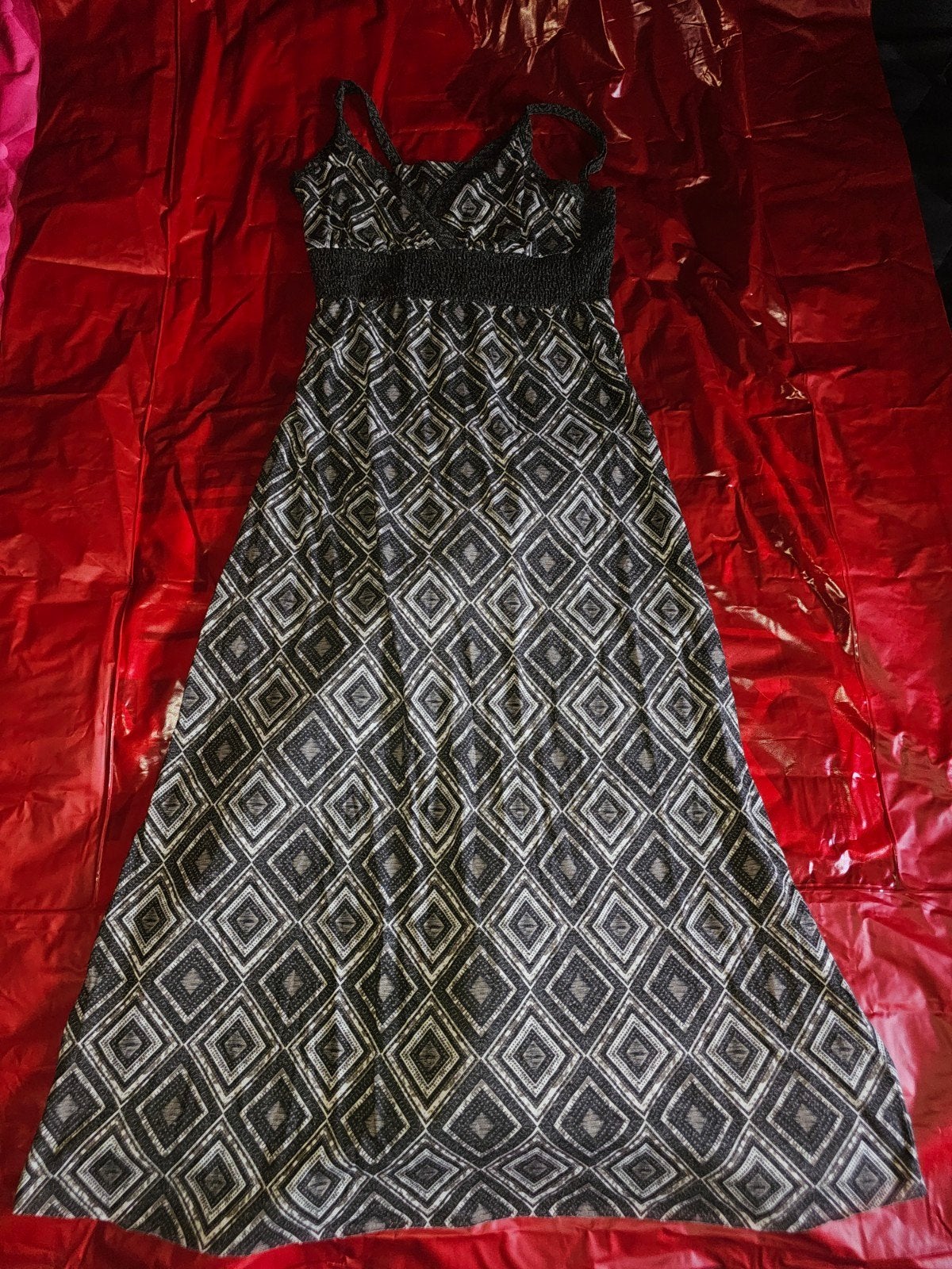 Yessica Maxi Jurk met Print - Maat 38/40 (M), Kleding | Dames, Maat 38/40 (M), Verzenden, Gedragen, Onder de knie
