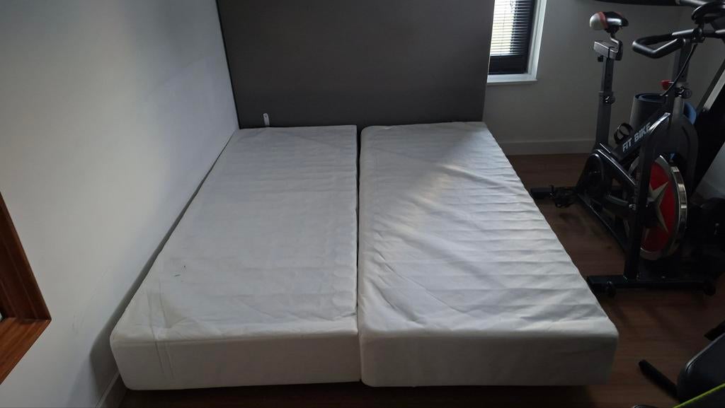 160x200 bed met lattenbodem(ikea), Ophalen, Wit, Tweepersoons, 160 cm