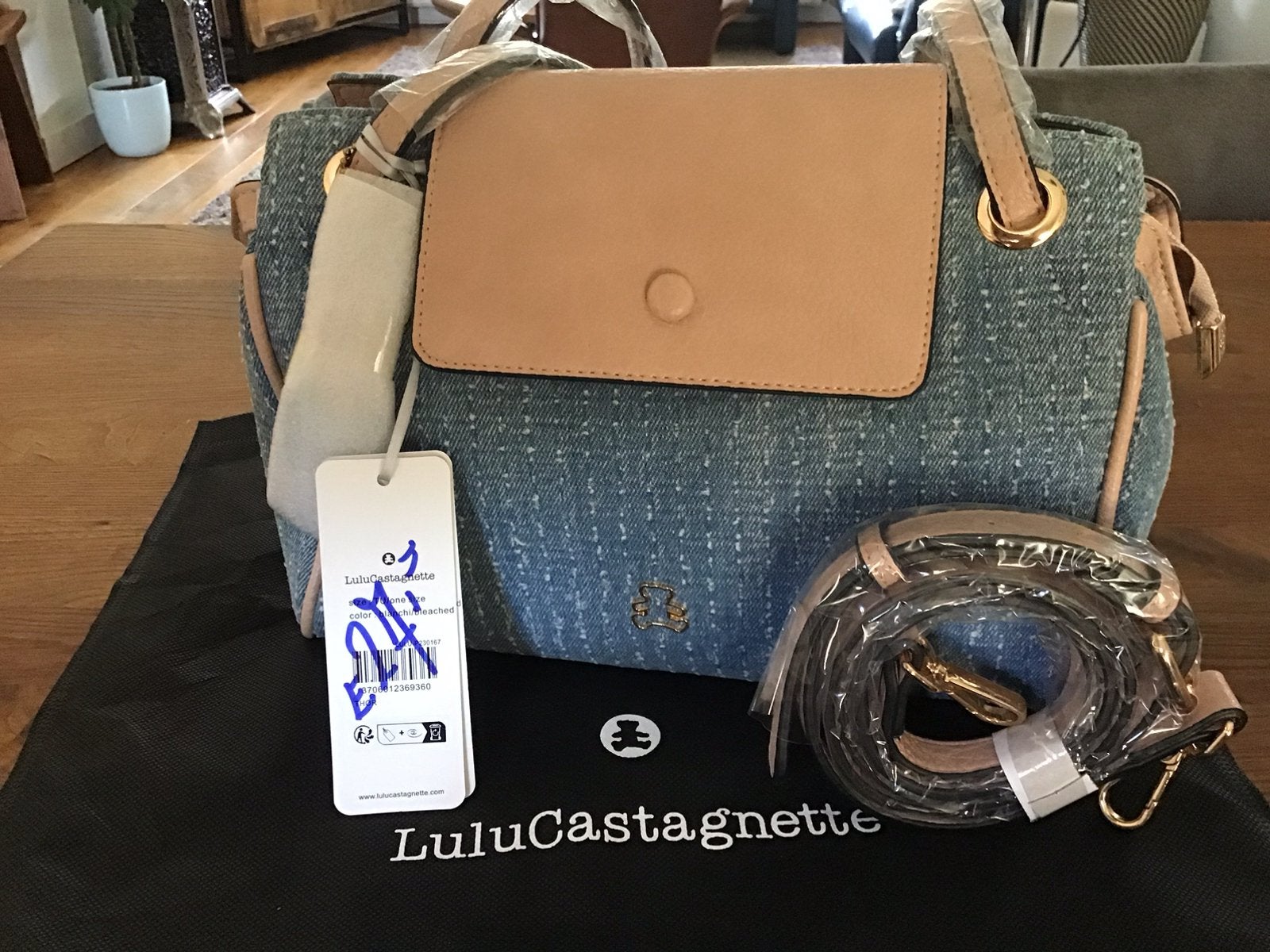 Nieuwe DAMES HAND/SCHOUDERTAS lichtblauw/beige, Ophalen of Verzenden, Nieuw, Beige, Handtas