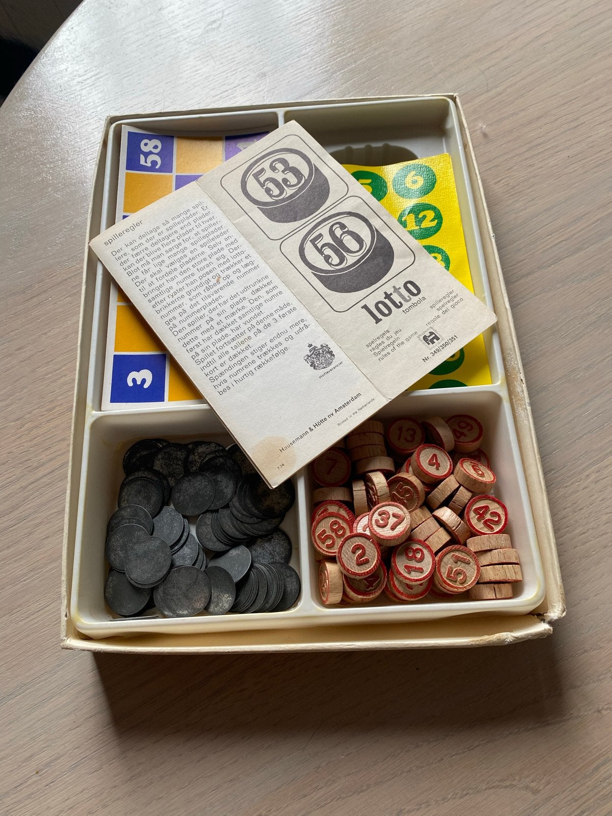 Vintage Lottospel - Compleet Oudje, Vijf spelers of meer, Ophalen of Verzenden, Gebruikt