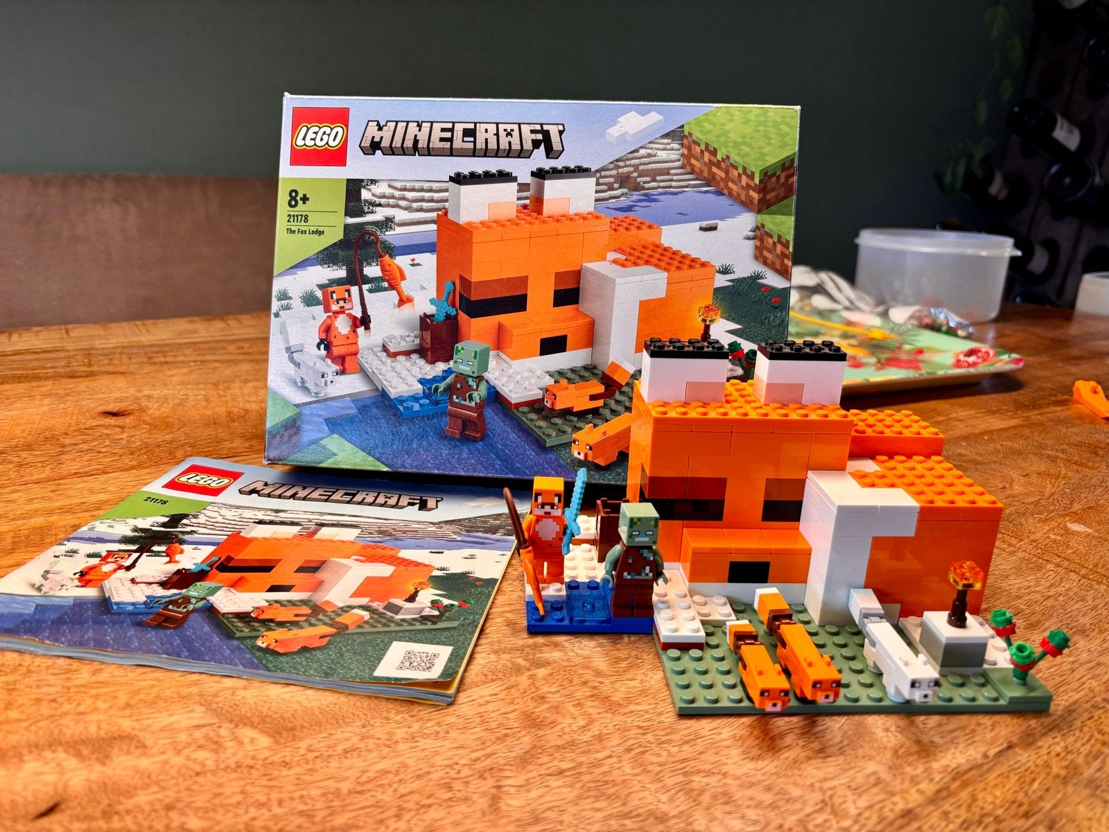 LEGO Minecraft De Vossenlodge (21178), Ophalen of Verzenden, Zo goed als nieuw