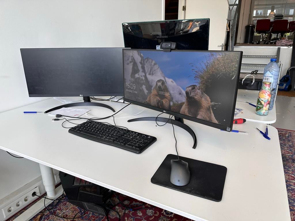 Partij van 9 diverse monitoren - 125, per stuk, Computers en Software, Monitoren, Ophalen, HDMI, IPS, Zo goed als nieuw