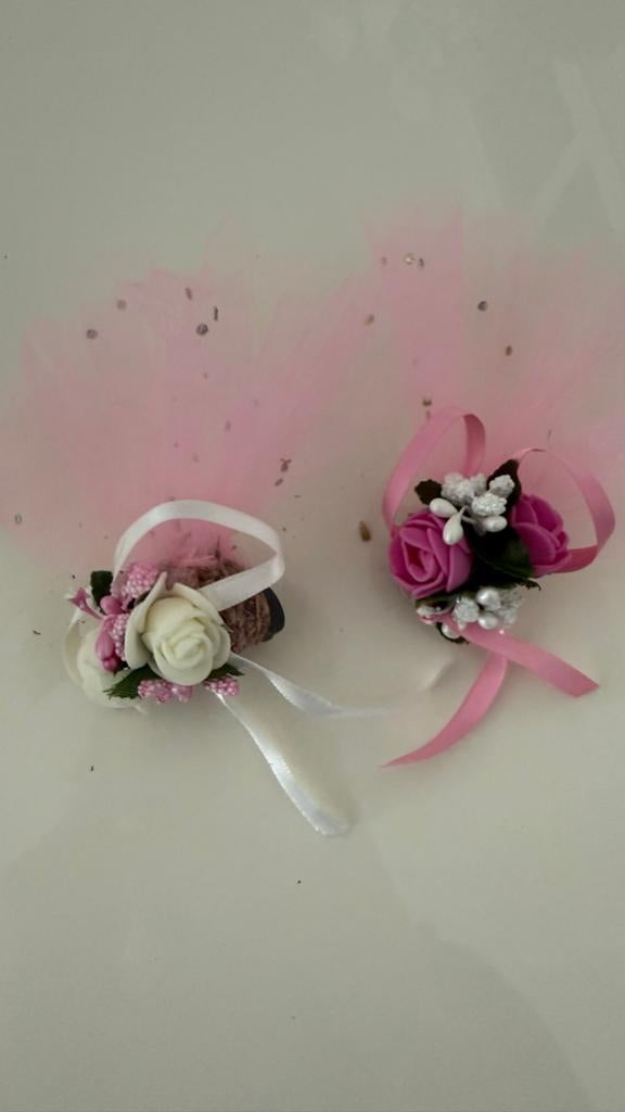 Bedankjes roze magneet - ideaal voor geboorte of huwelijk, Ophalen of Verzenden, Nieuw, Feestartikel, Geboorte of Huwelijk